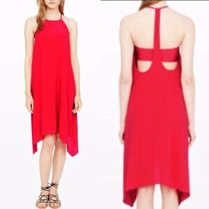 Club Monaco Red Silk Dreya Strappy Handkerchief T-Back Dress
